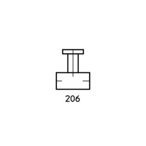 Pièce détachée CUIR - Embase ref 206